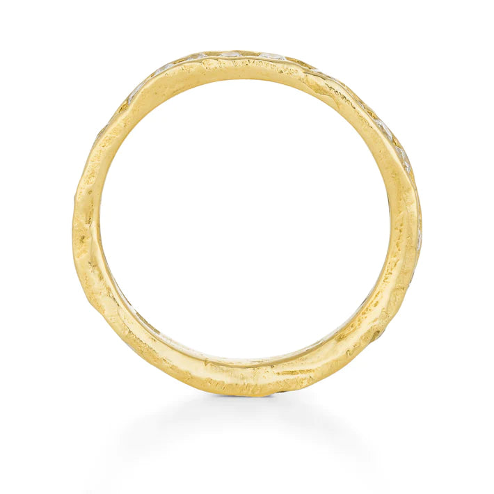 gold eternity ring side view