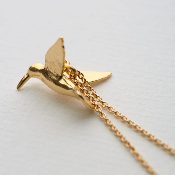 gold hummingbird necklace