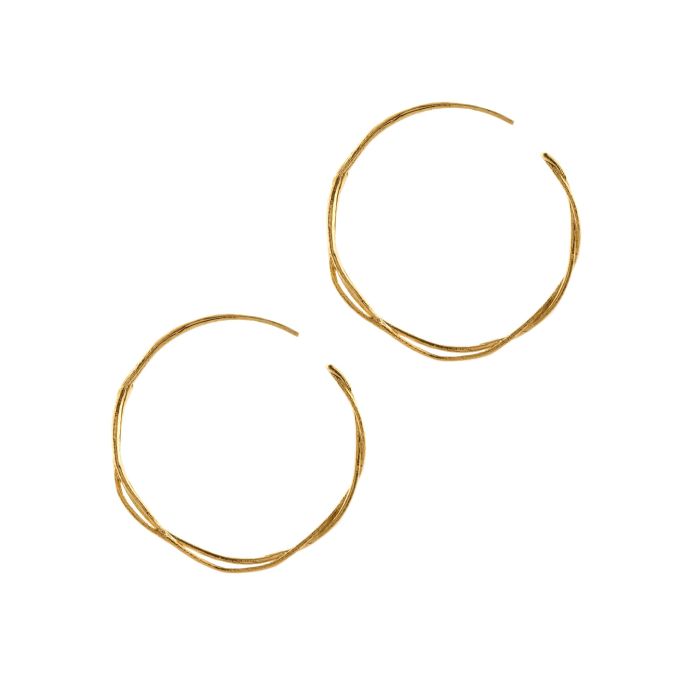 gold twist hoops