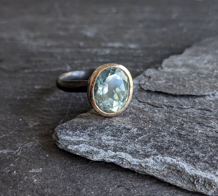green amethyst ring