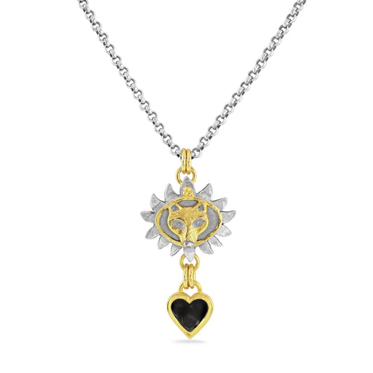 lupa necklace with black heart