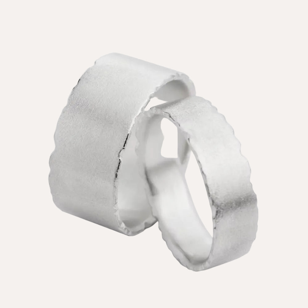 matt silver ring