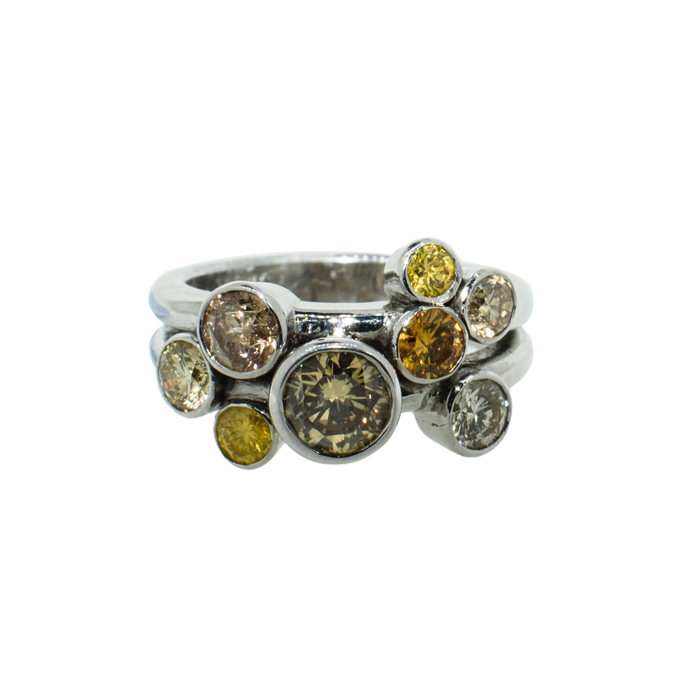 mixed diamond ring