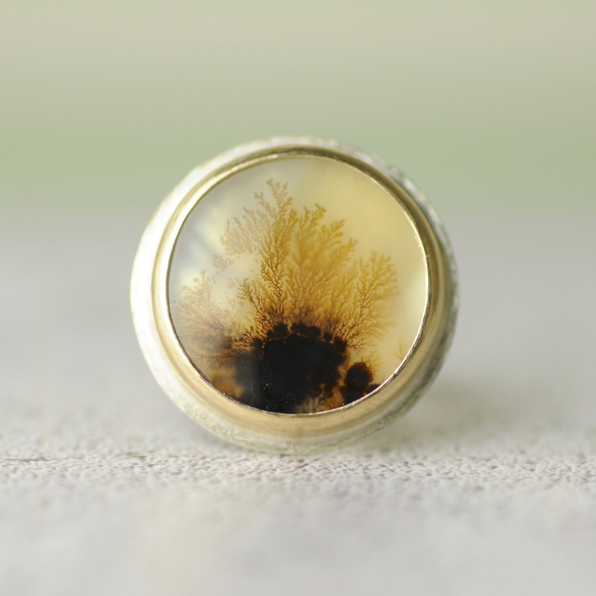 dentritic agate ring