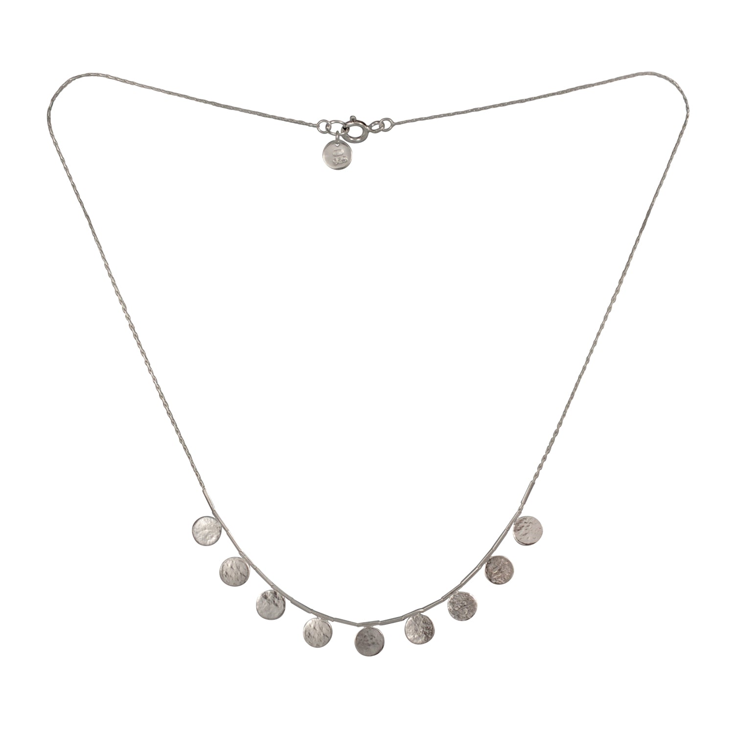 paillette necklace silver
