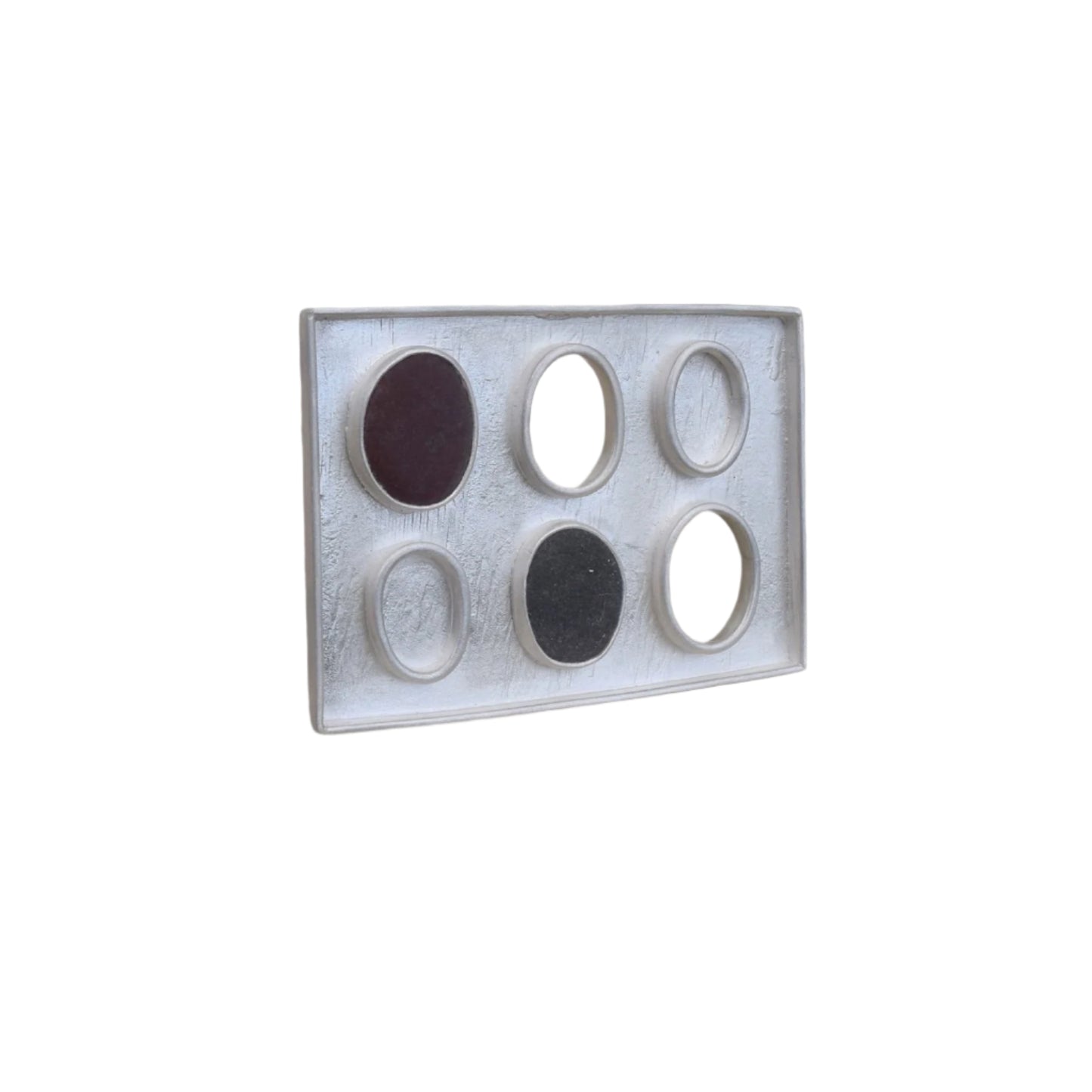 silver and pebble brooch