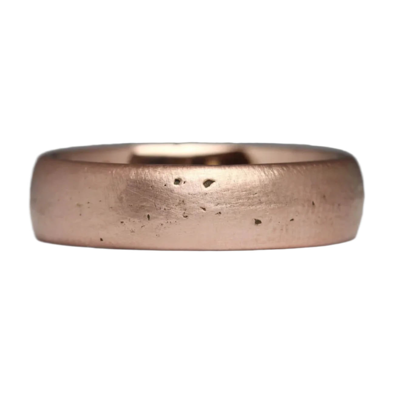 rose gold sandcast ring