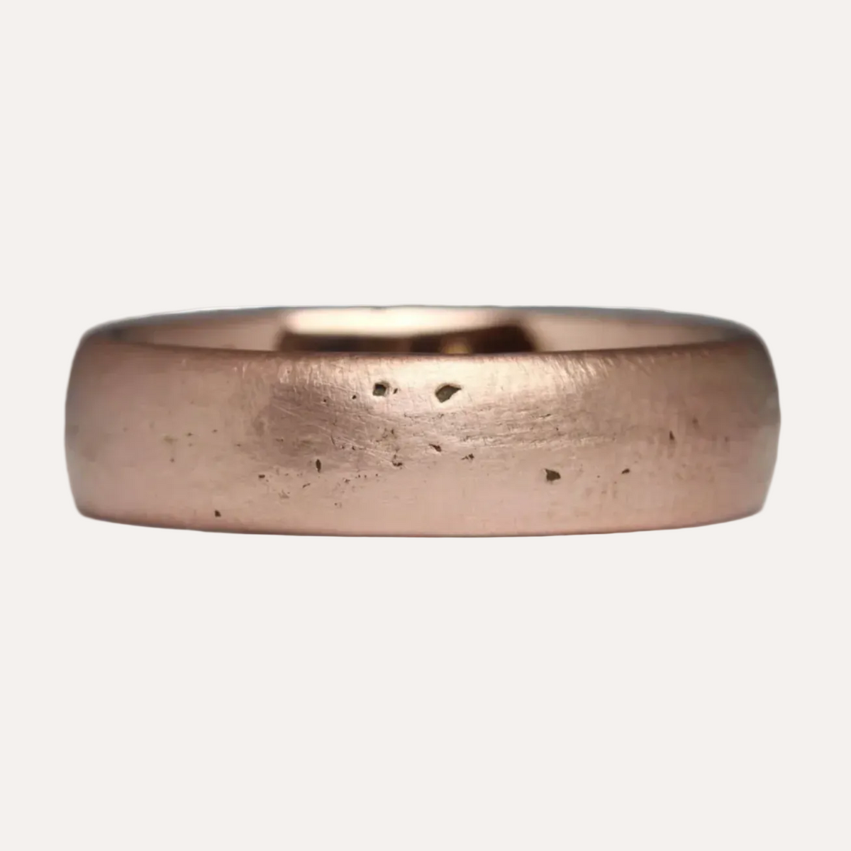 rose gold sandcast ring