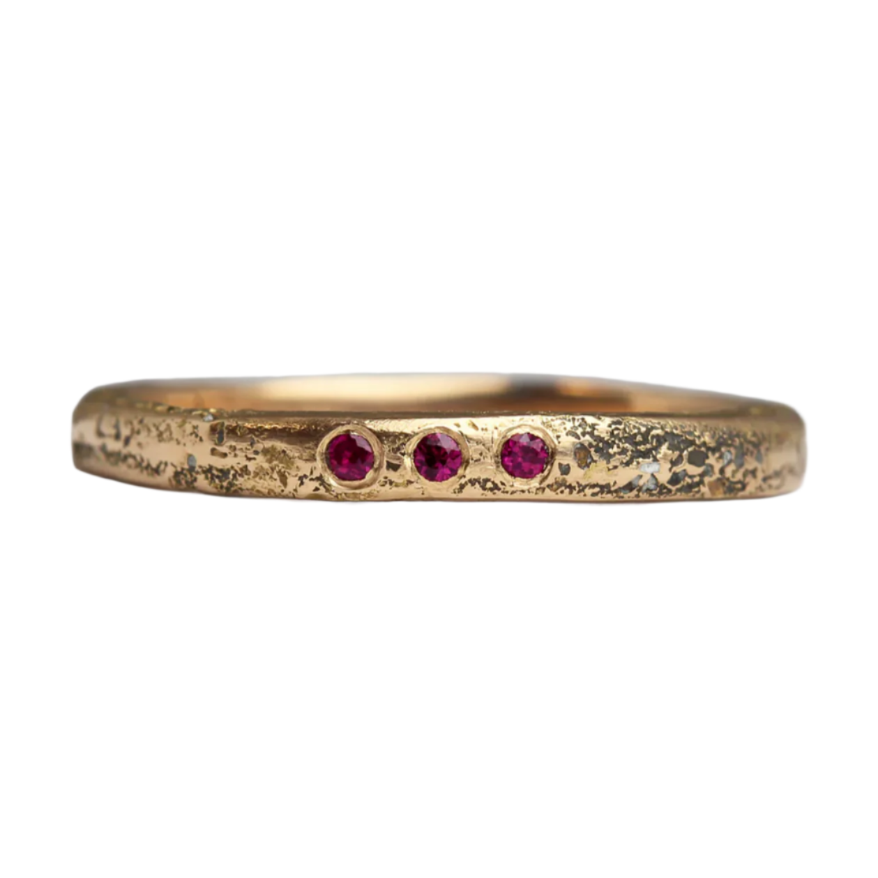 ruby and sandcast ring