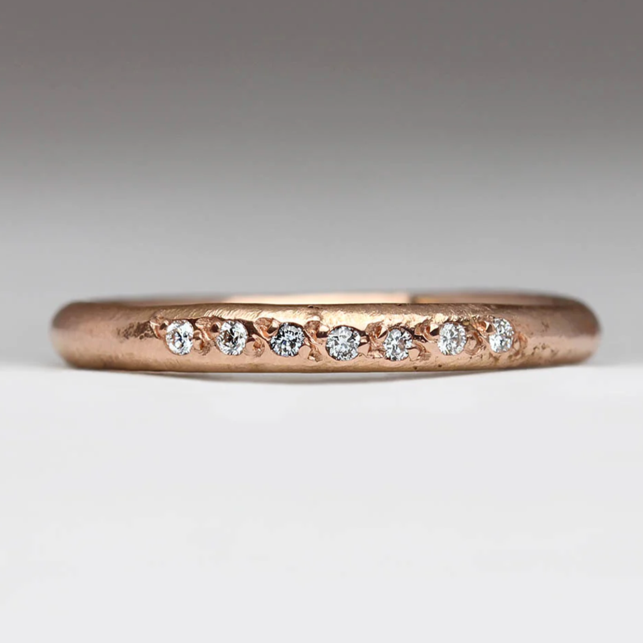sandcast diamond ring