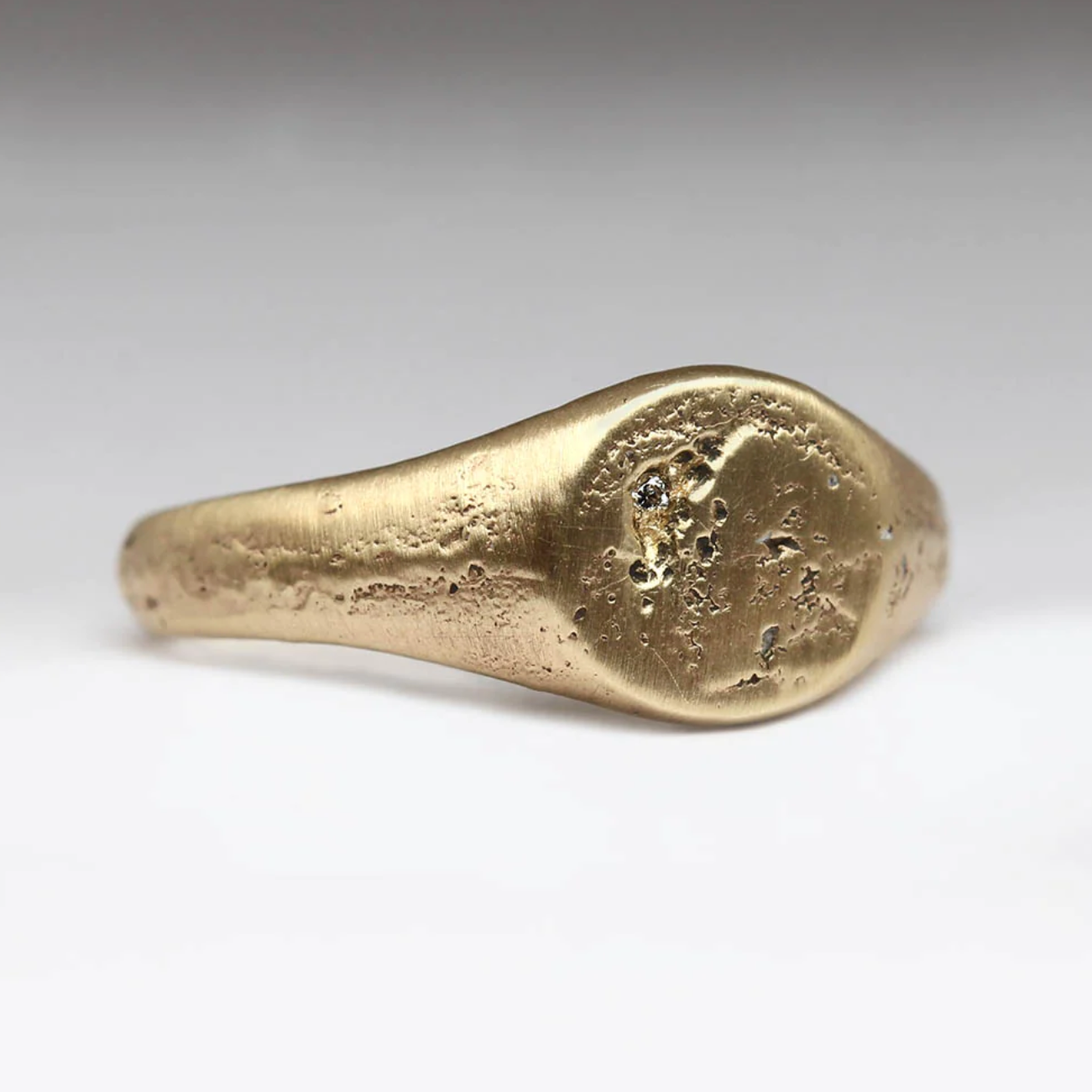 sandcast gold ring