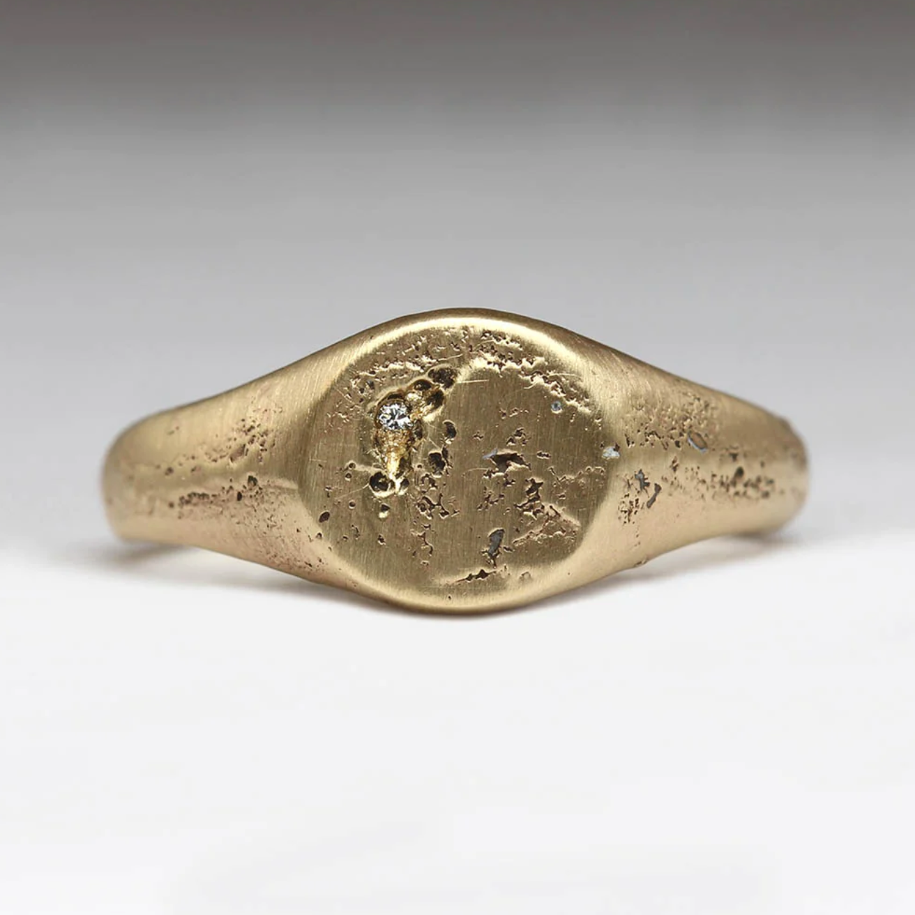 sandcast signet ring