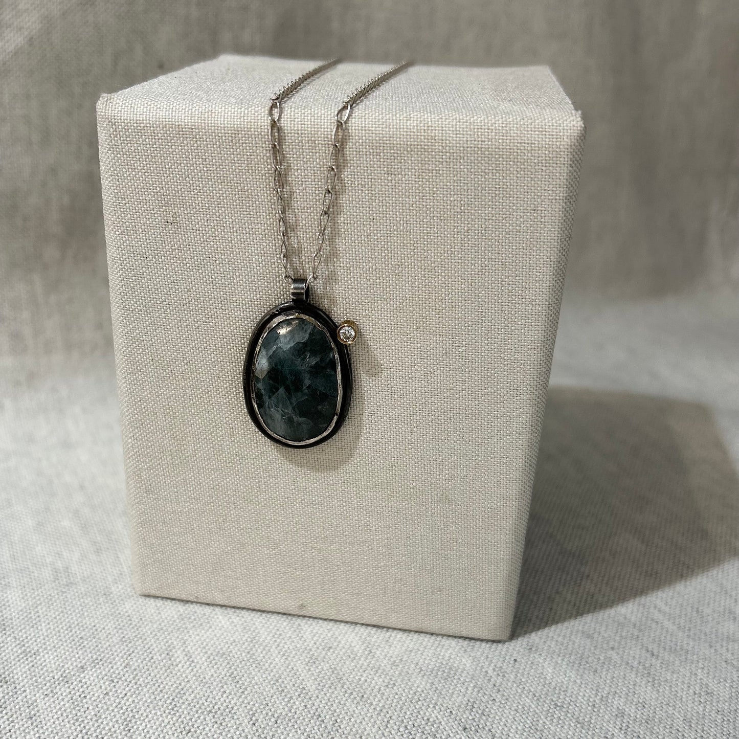 sapphire shard necklace