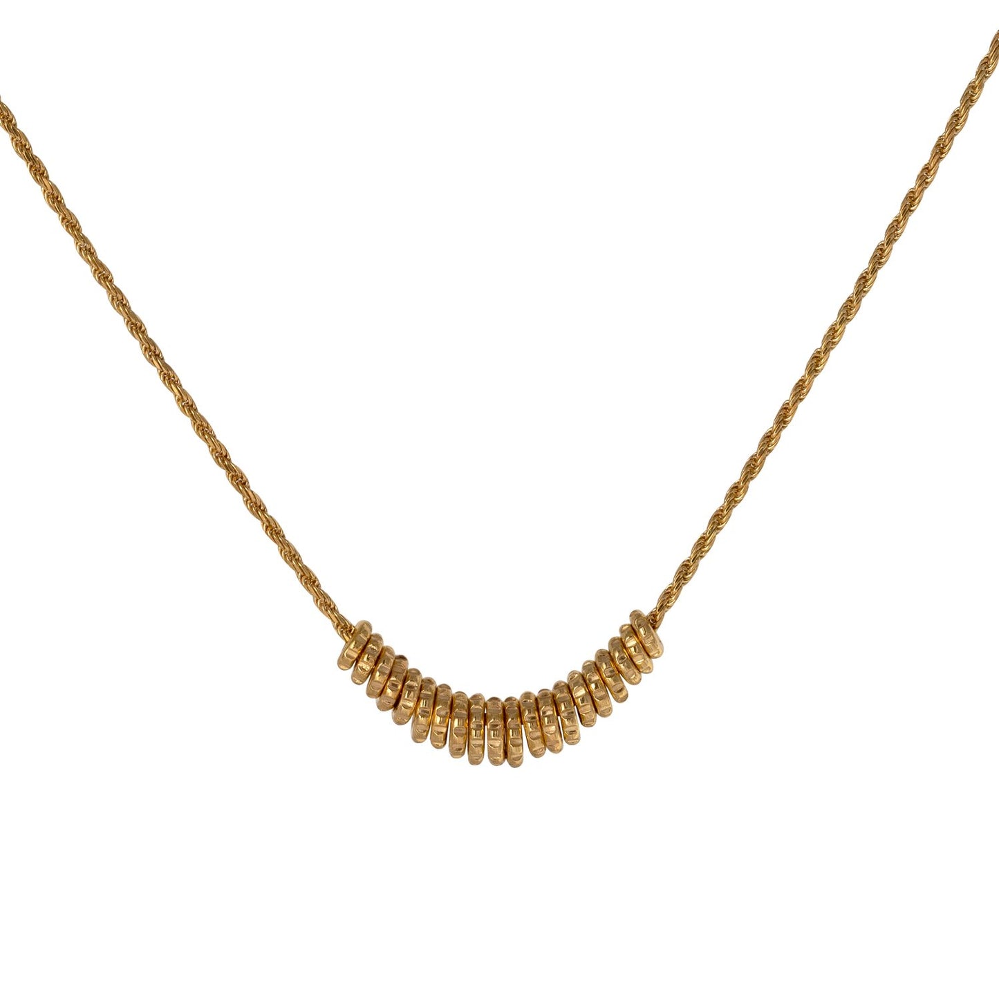 serpentine link necklace gold