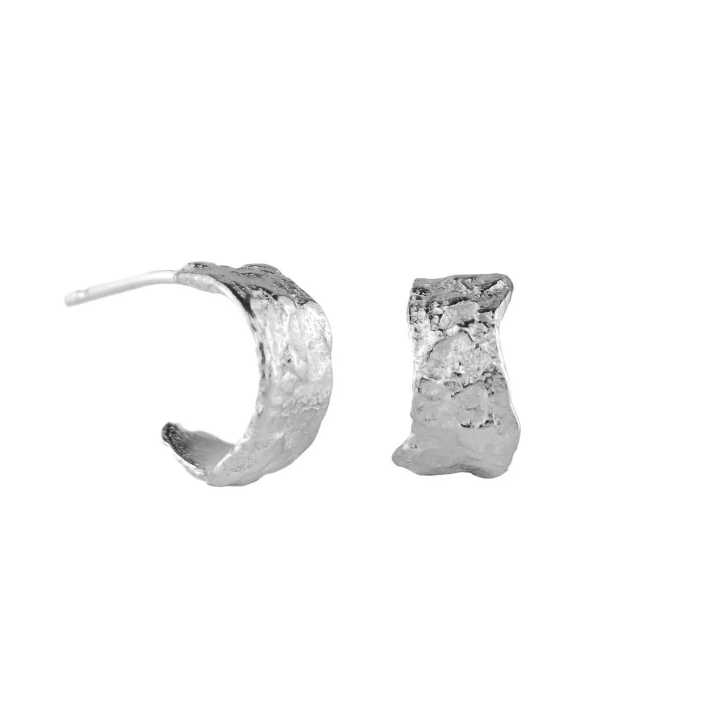 small silver hoop earrings