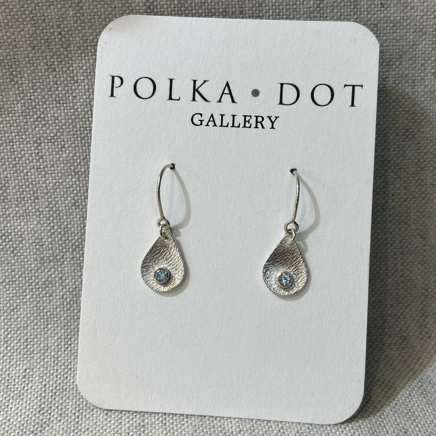 Silver & Aquamarine Drop Earrings