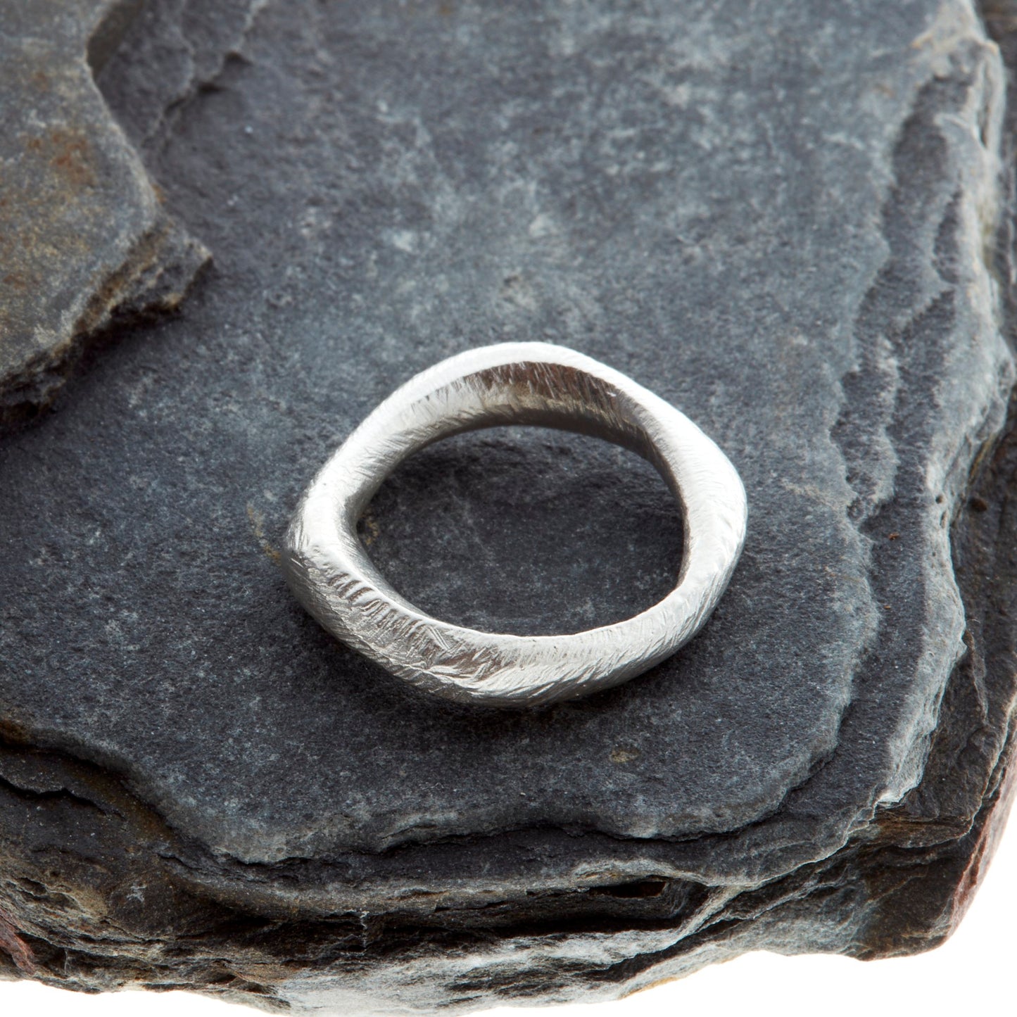 silver carved ring
