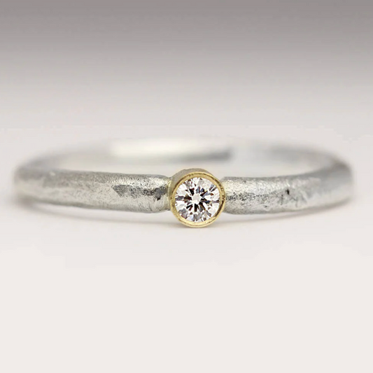 silver engagement ring