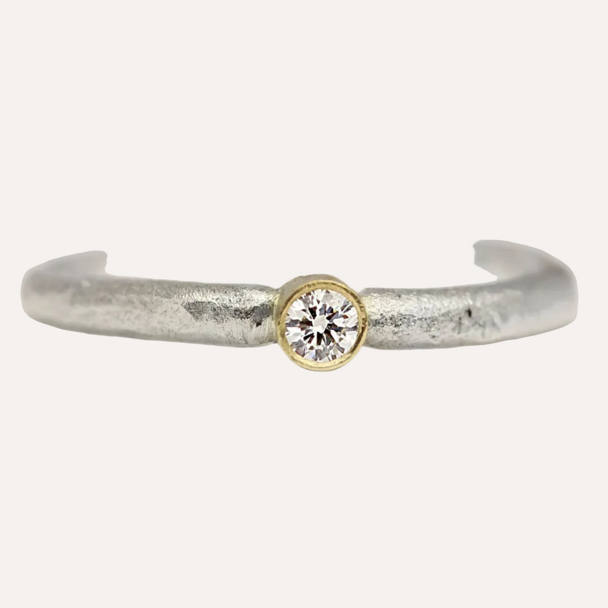 silver engagement ring