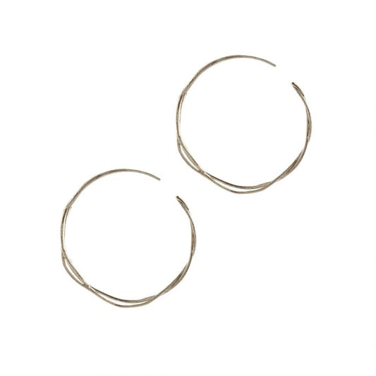 silver twist hoops