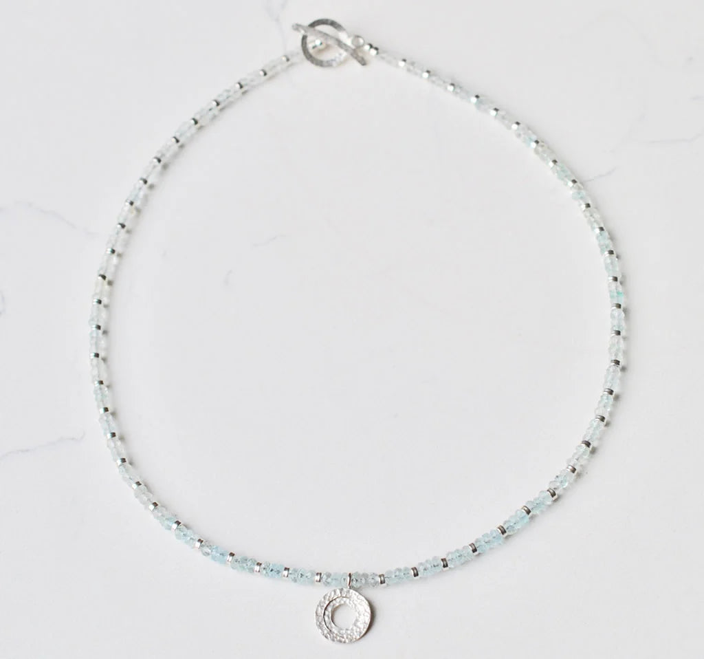Aquamarine & Silver Necklace