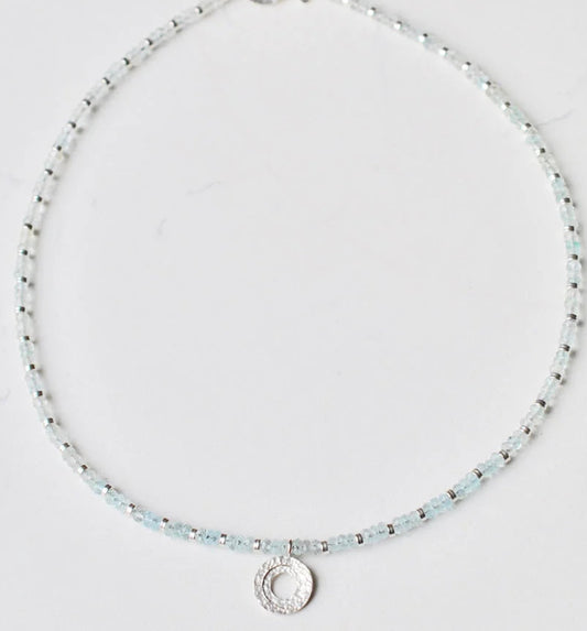Aquamarine & Silver Necklace
