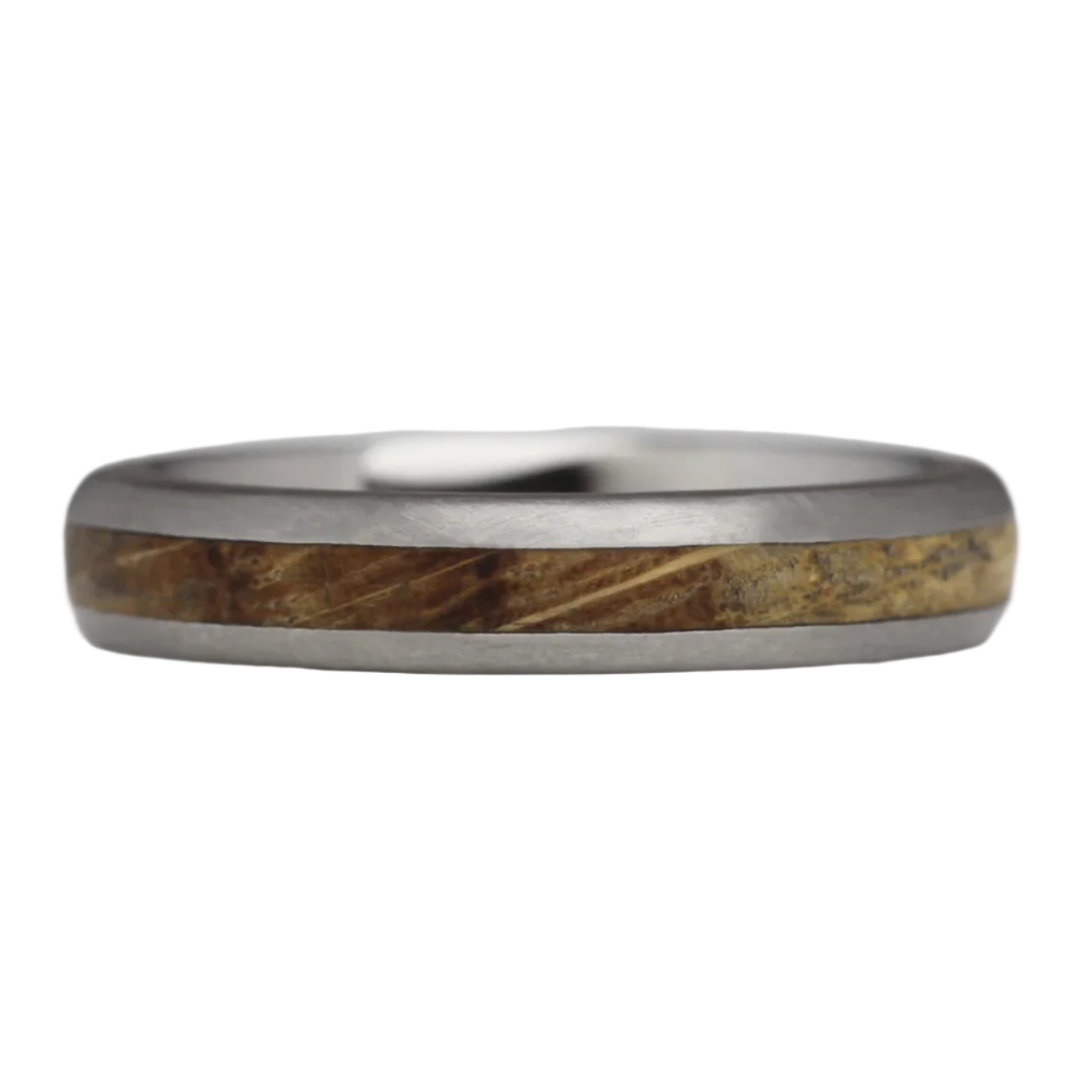 titanium and oak ring