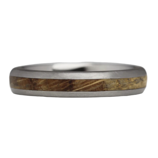 titanium and oak ring