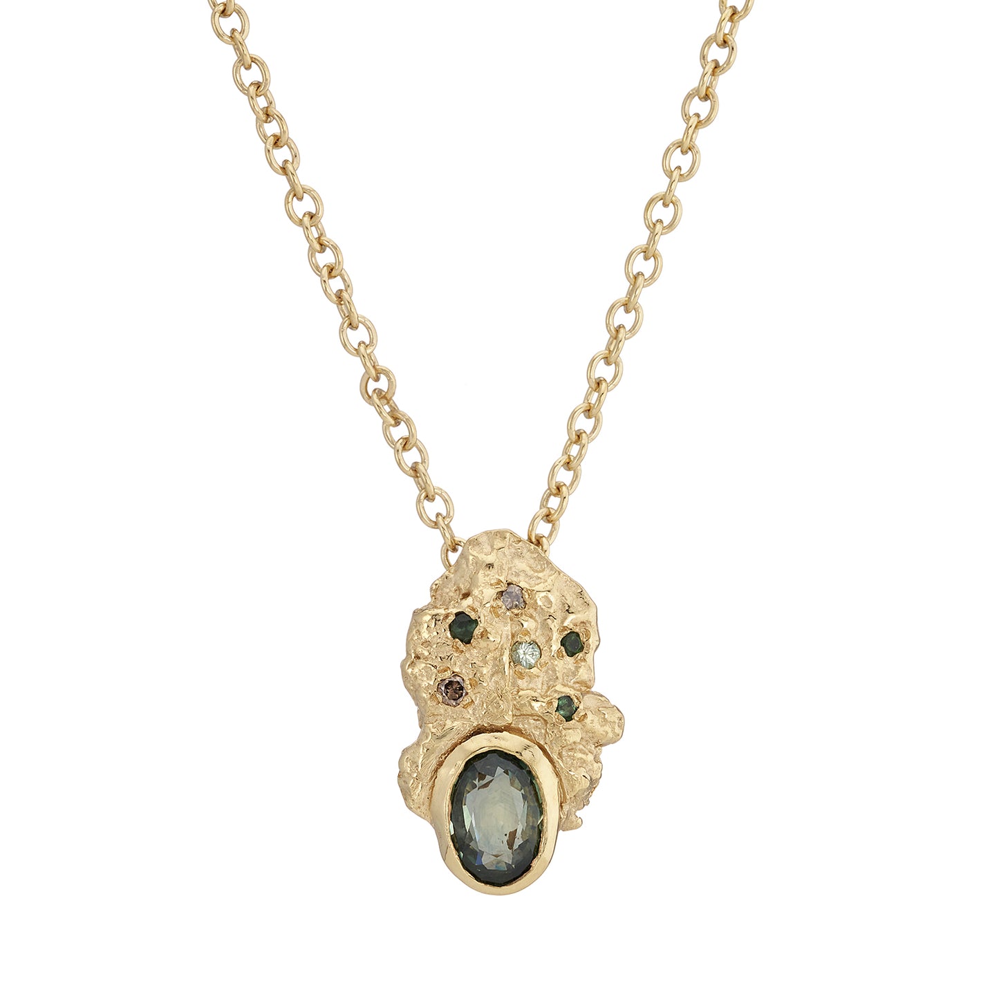 tourmaline and gold pendant