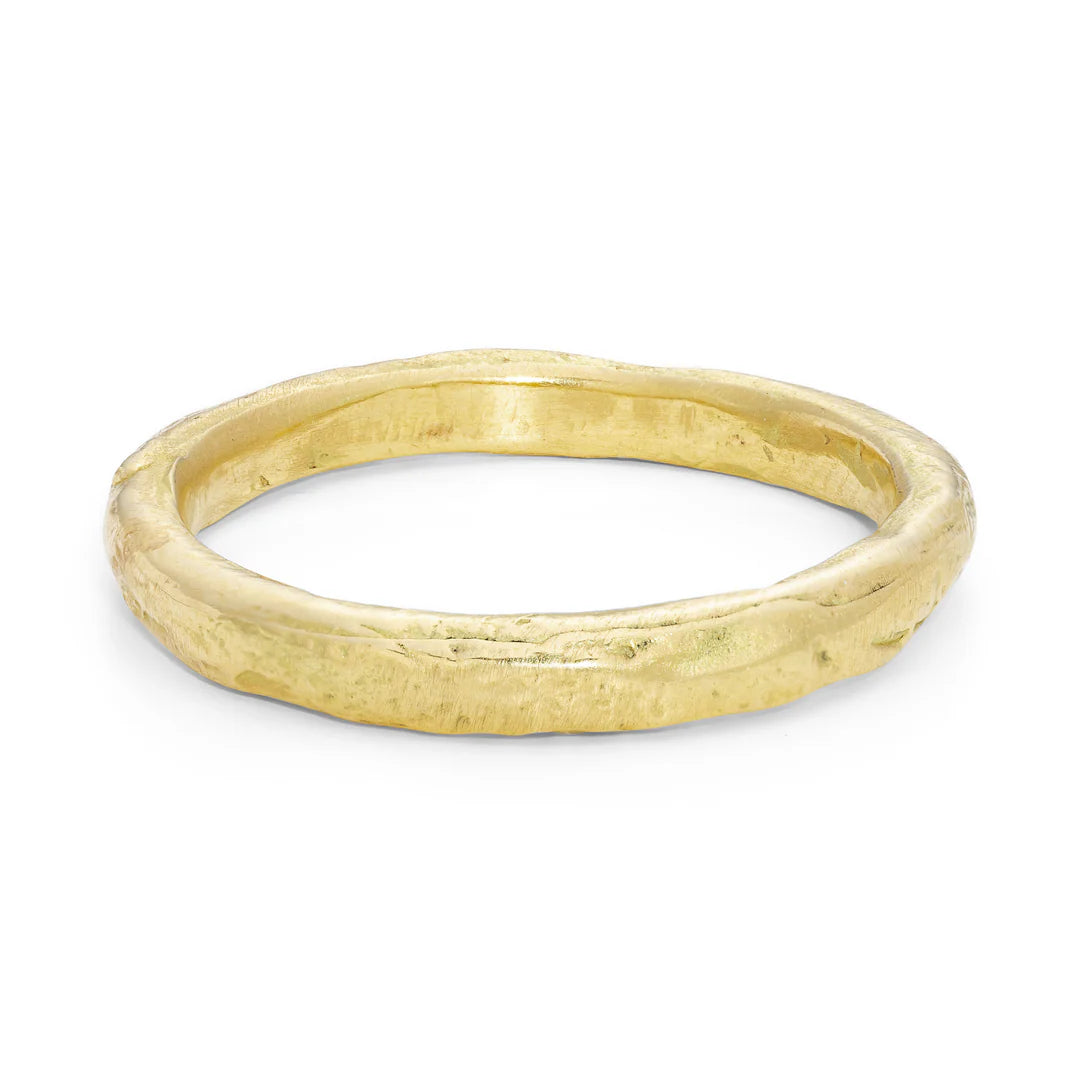 yellow gold rock ring