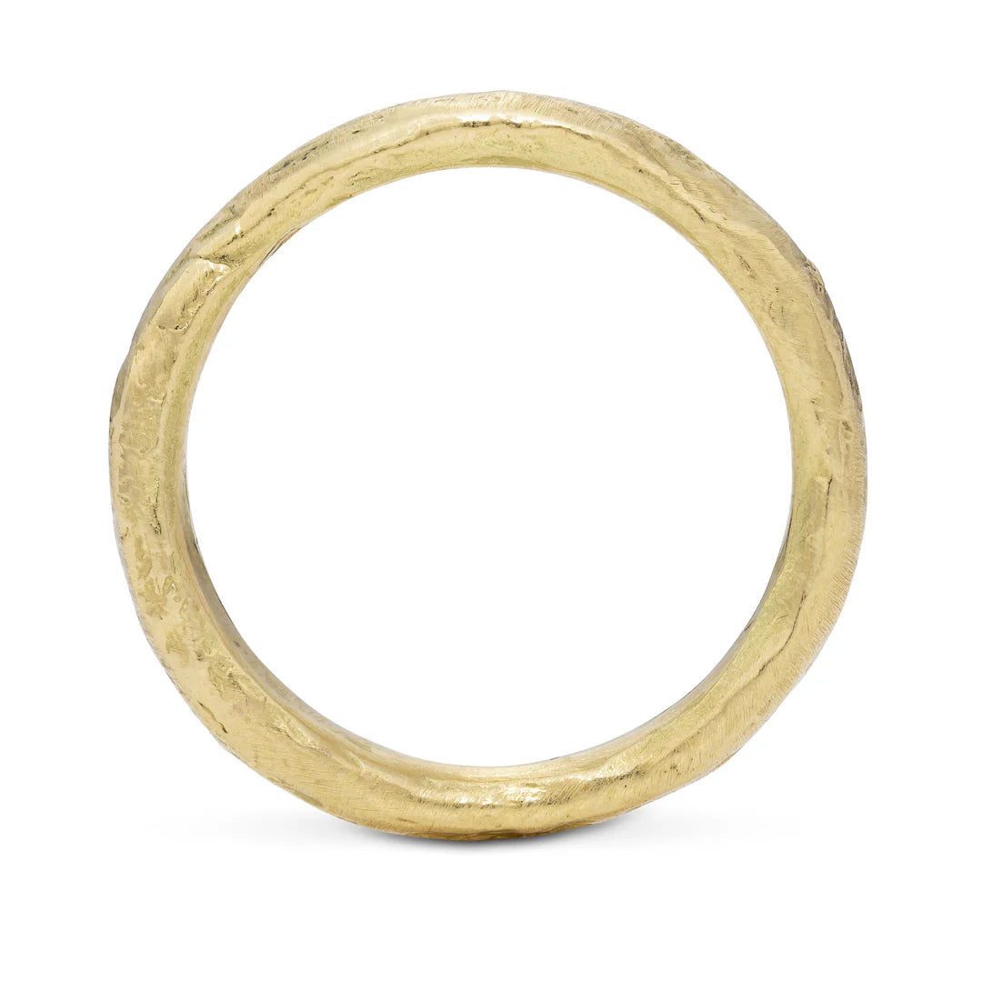 yellow gold rock ring