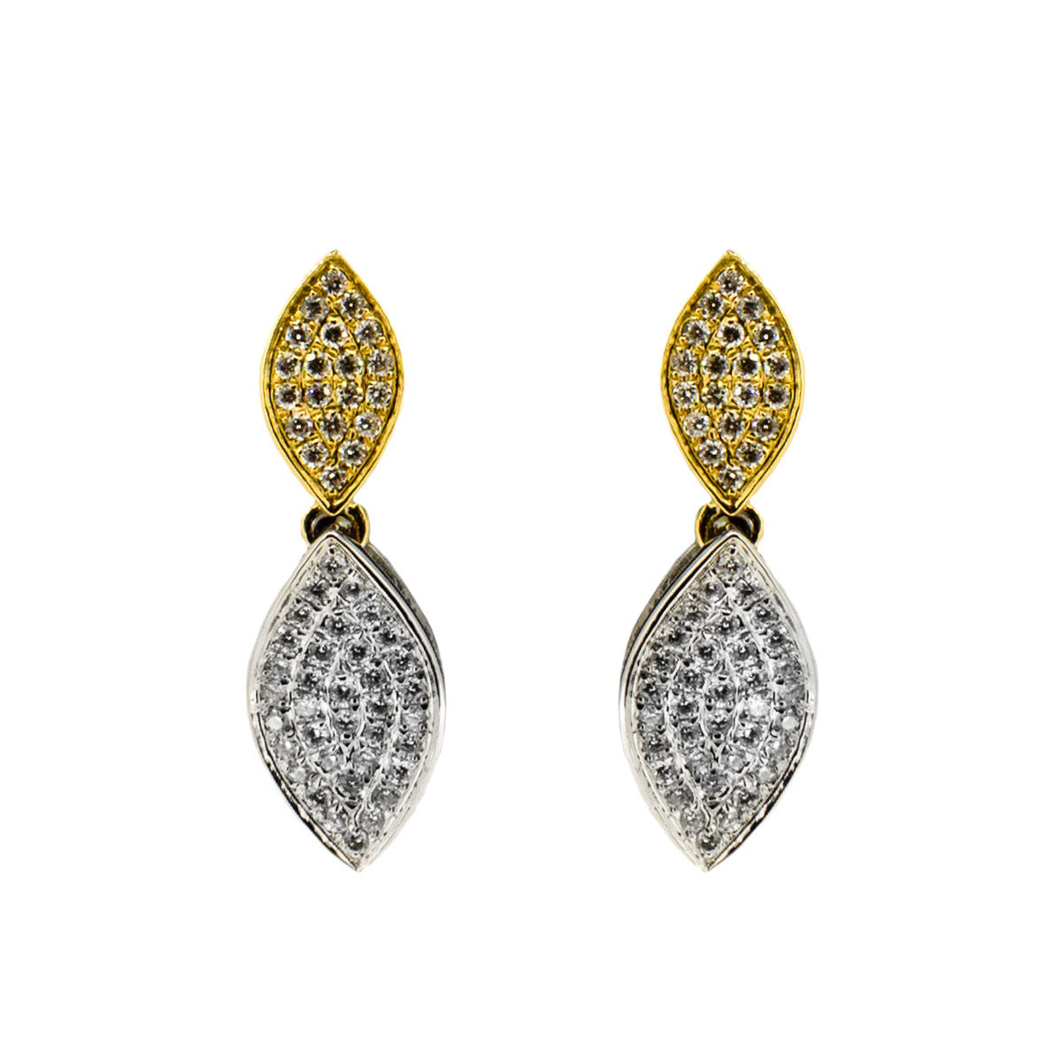 gold and diamond earrings