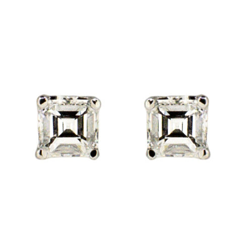 White Gold and Diamond Studs