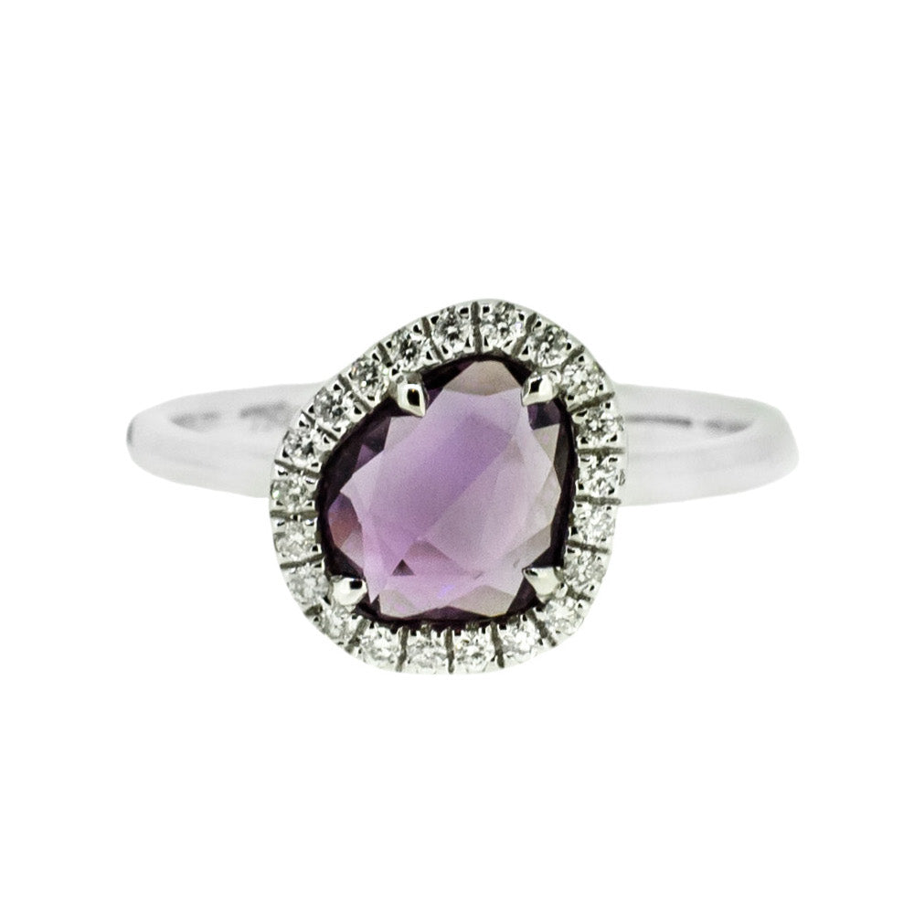 White Gold and Purple Sapphire