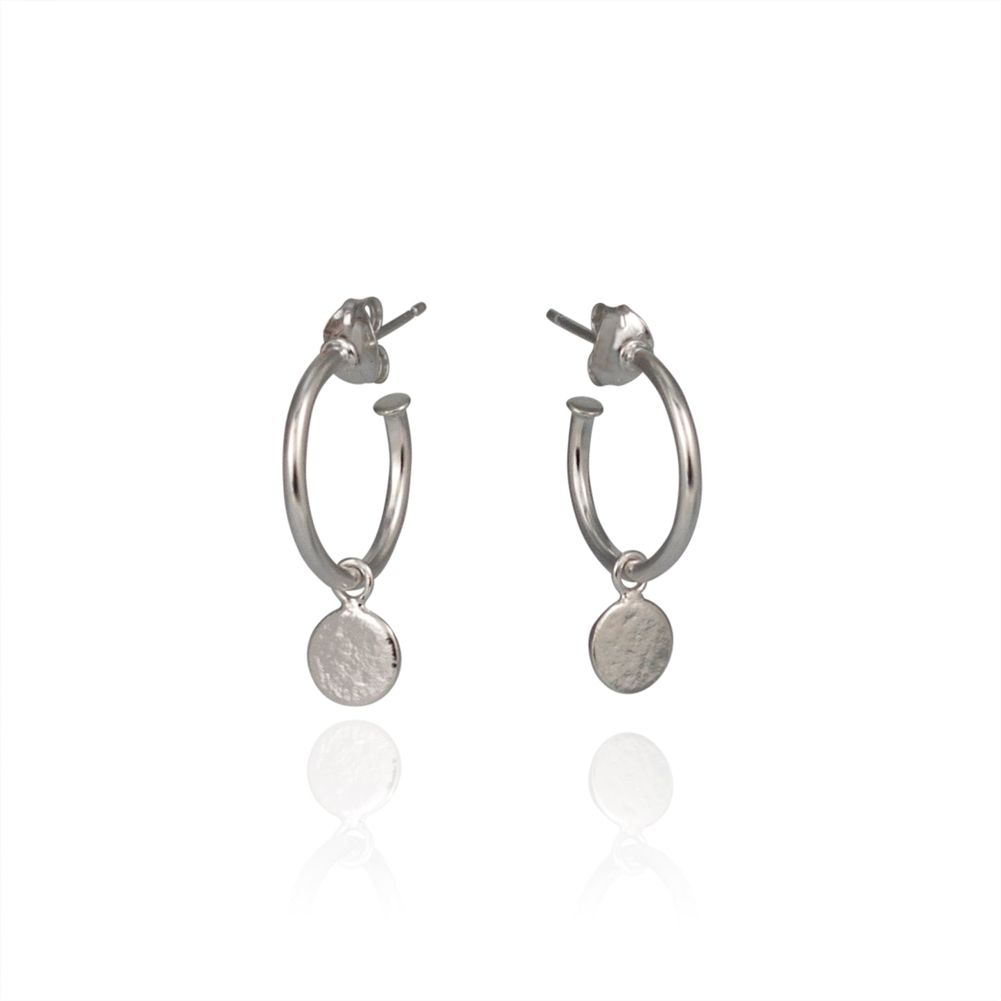 Paillette Drop Earrings Silver