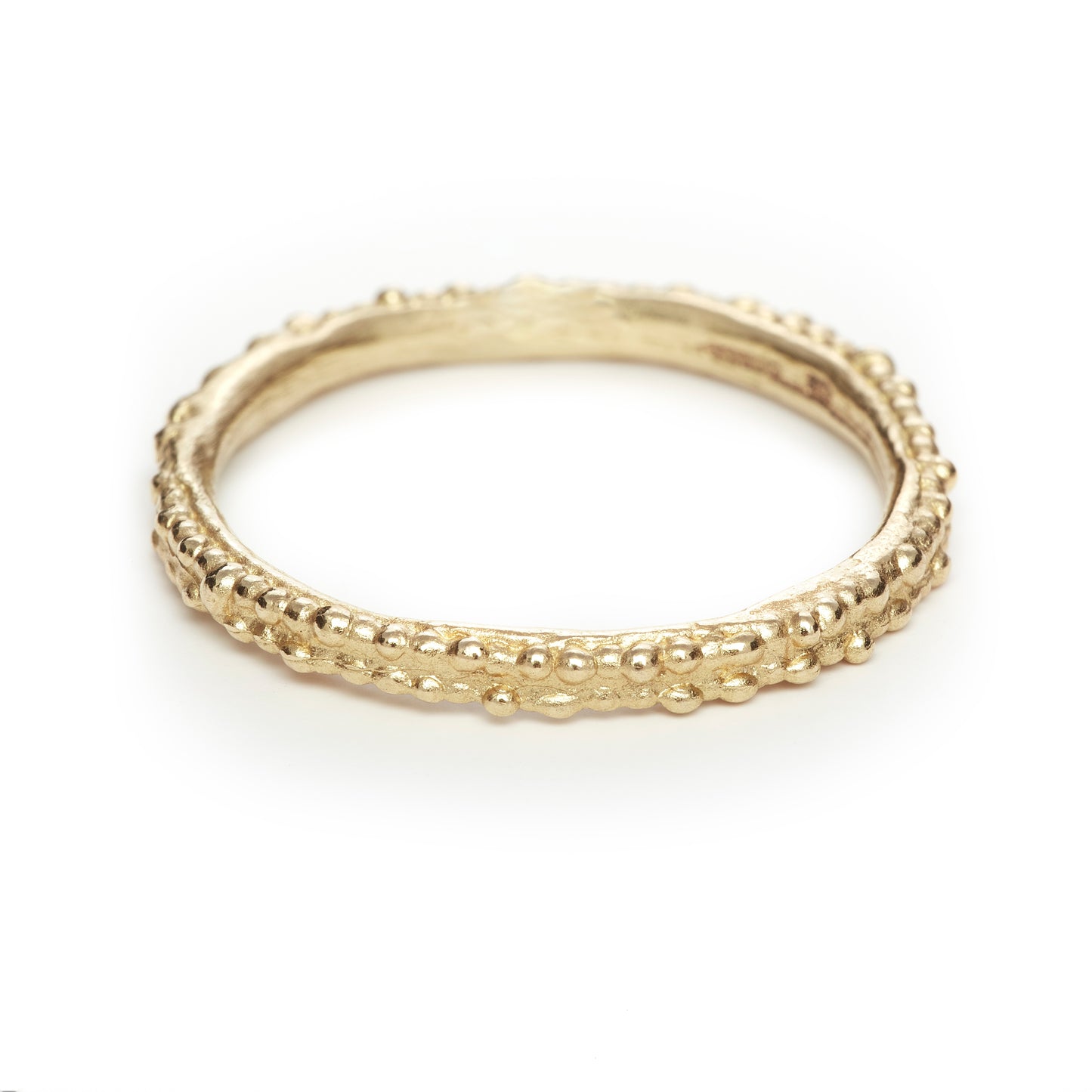 beaded gold wedding ring