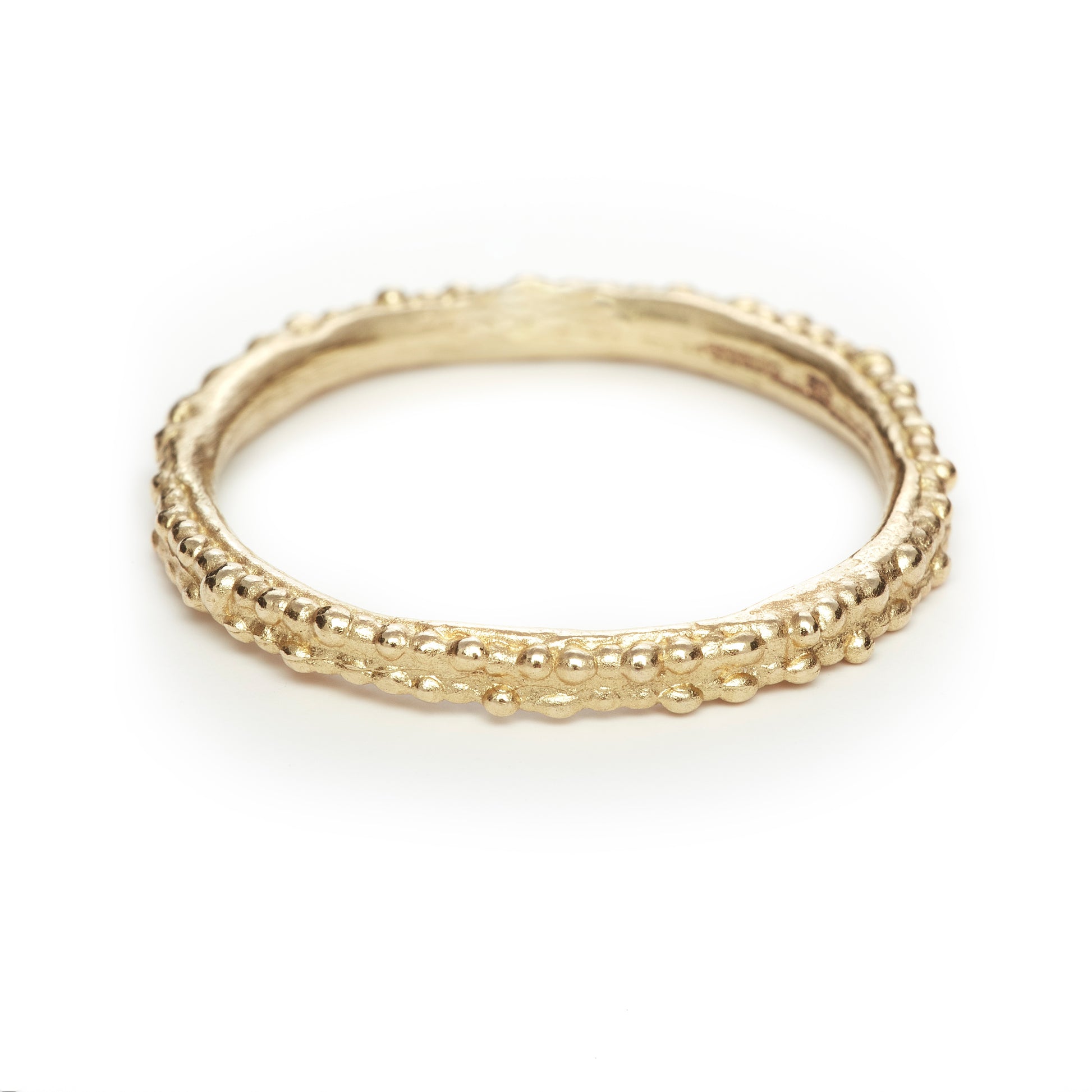 beaded gold wedding ring