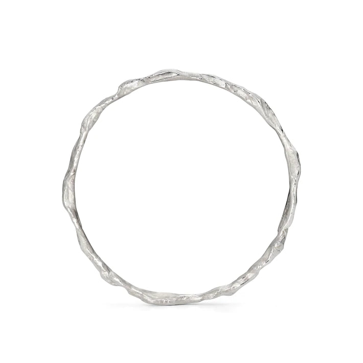craggy silver bangle side