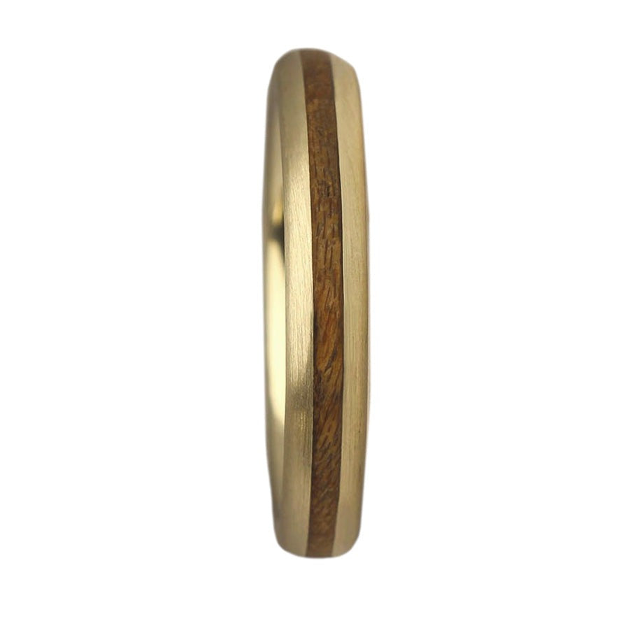 wood and gold ring