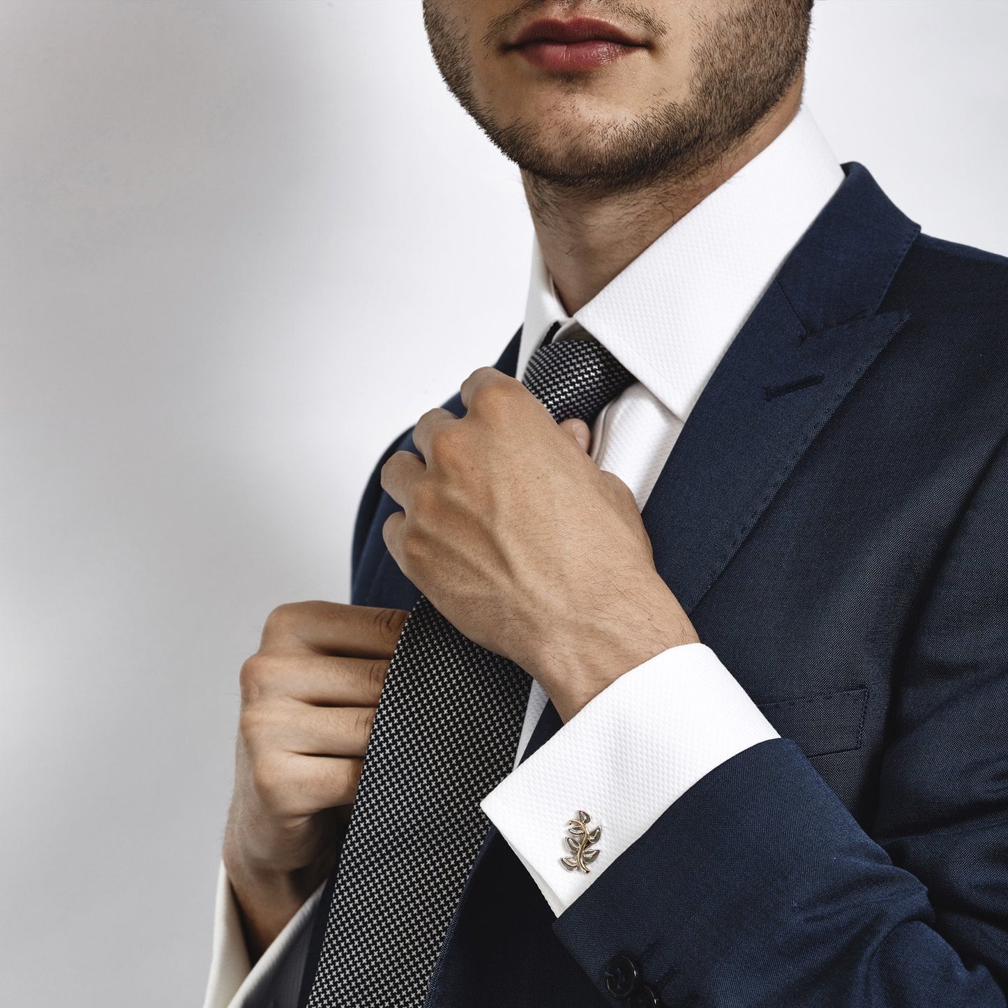 Silver and Gold Plated Leaf Cufflinks