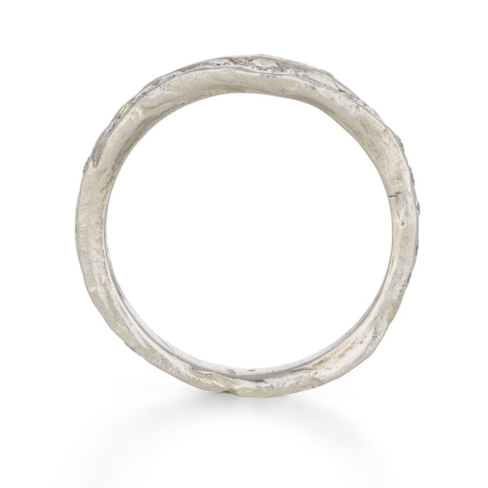 platinum eternity ring side view