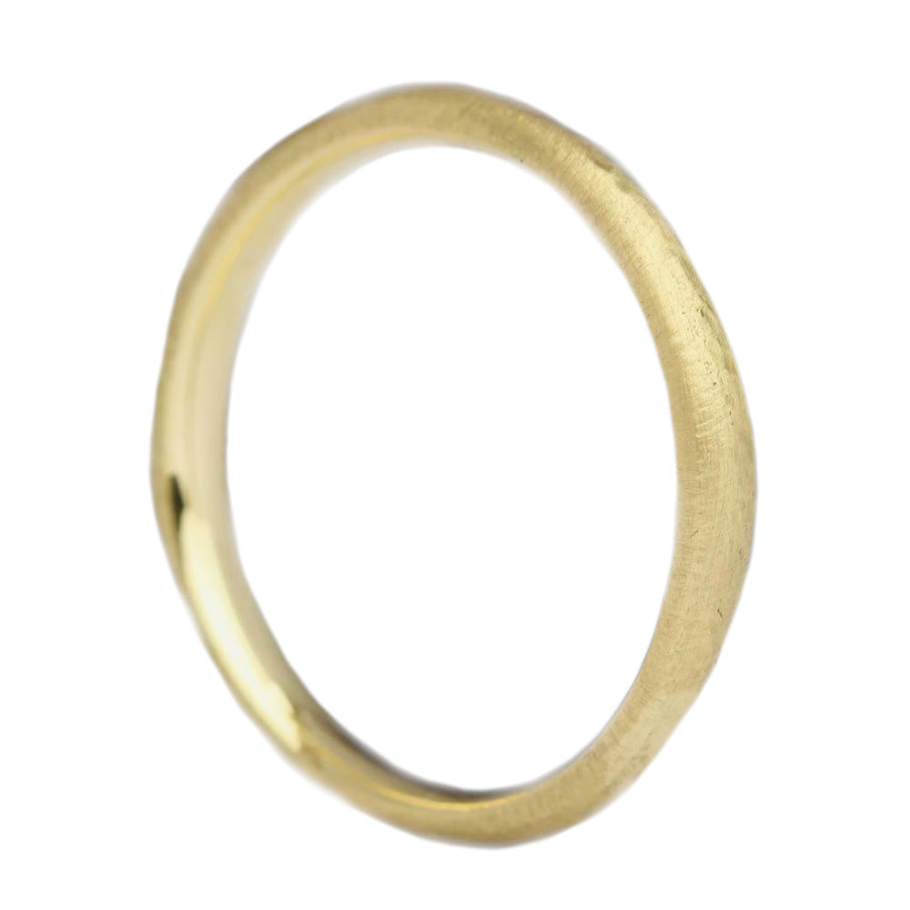 sandcast yellow gold ring