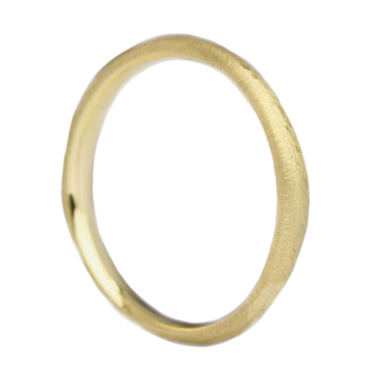 sandcast yellow gold ring