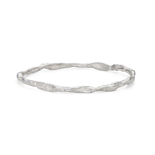 silver craggy bangle