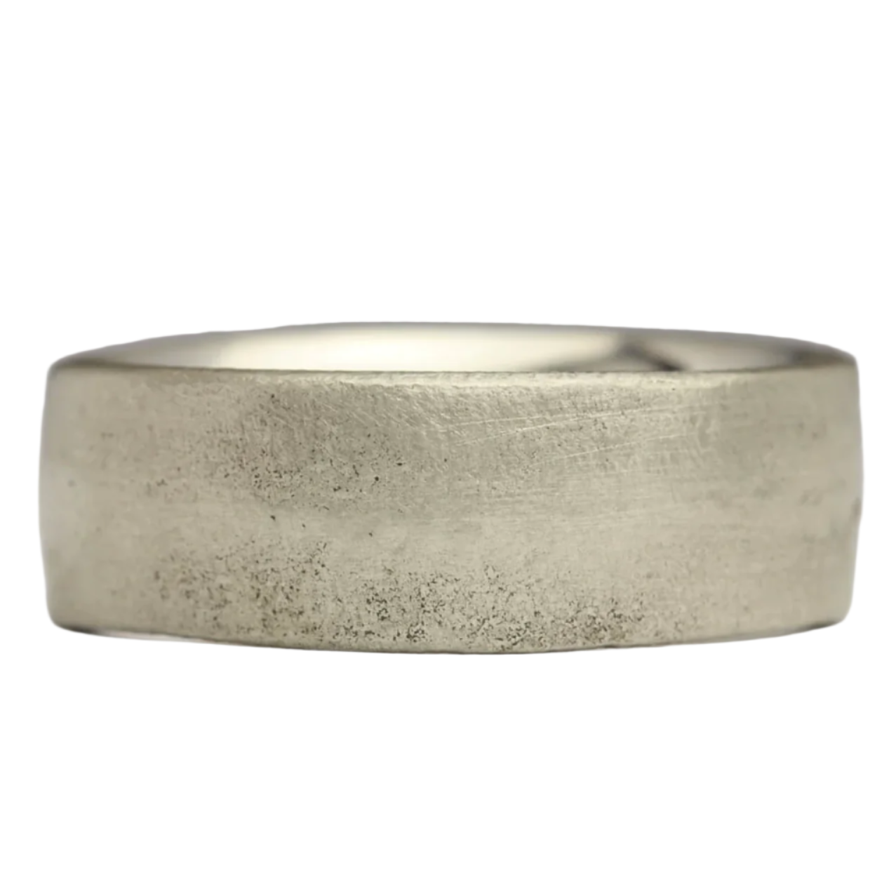 silver mens sandcast ring