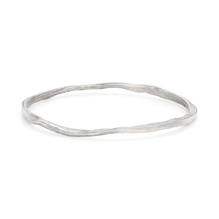 silver rock bangle
