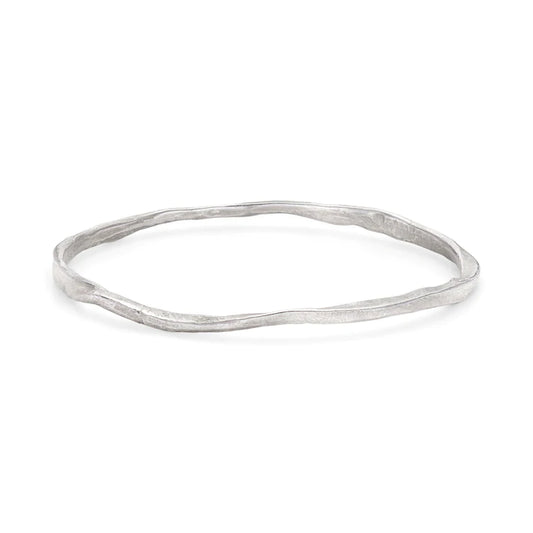 silver rock bangle