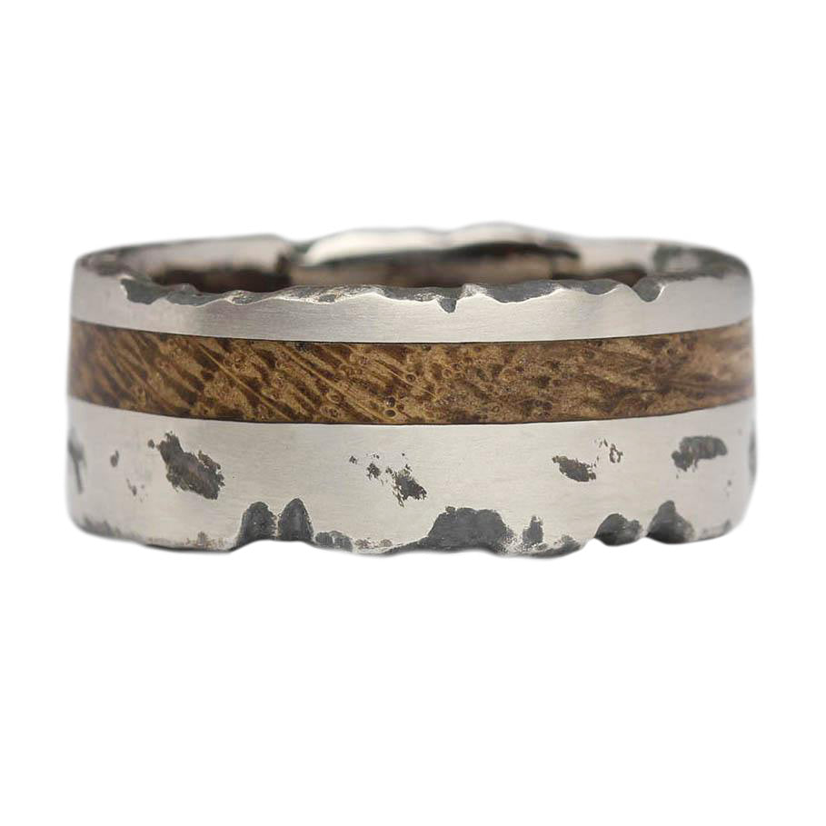 titanium oak wide ring