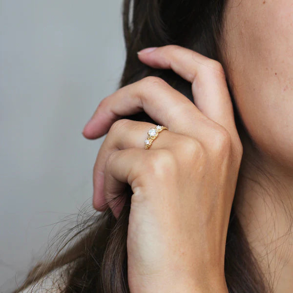 Triple Cluster Diamond Ring