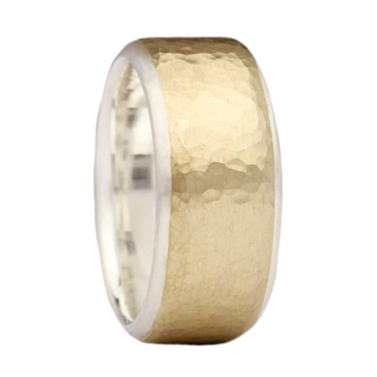 wide gold and silver ring
